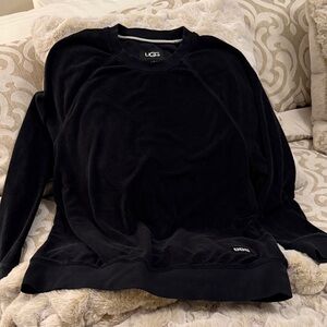 UGG Classic Velour Black Crew Neck Sweater